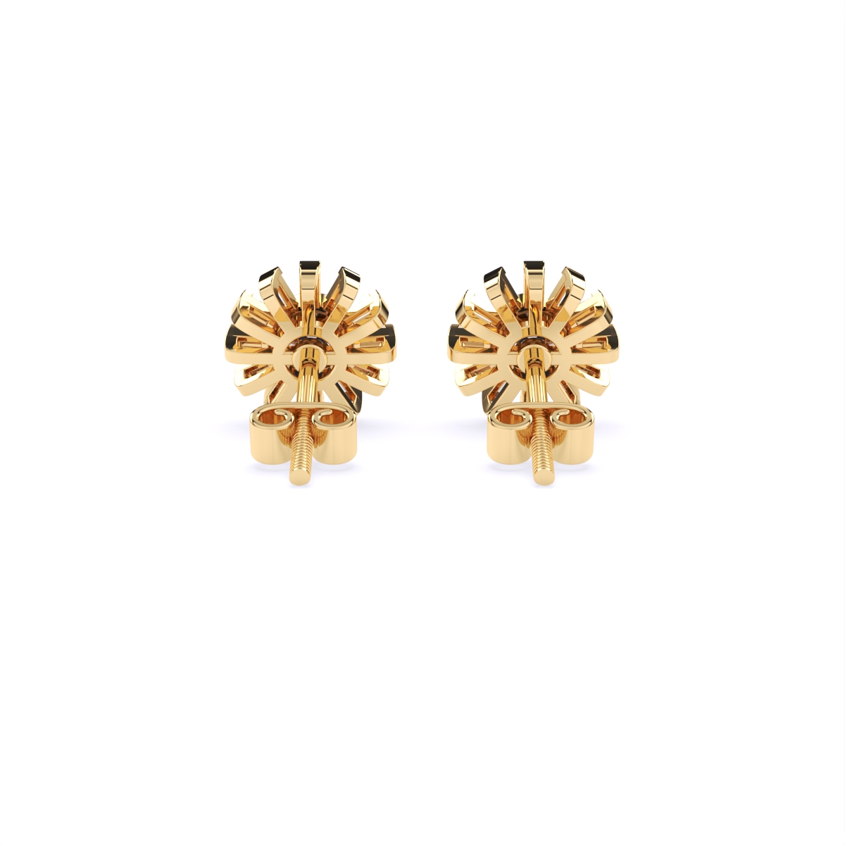 Baguette Flower Style Lab Grown Diamond Earrings