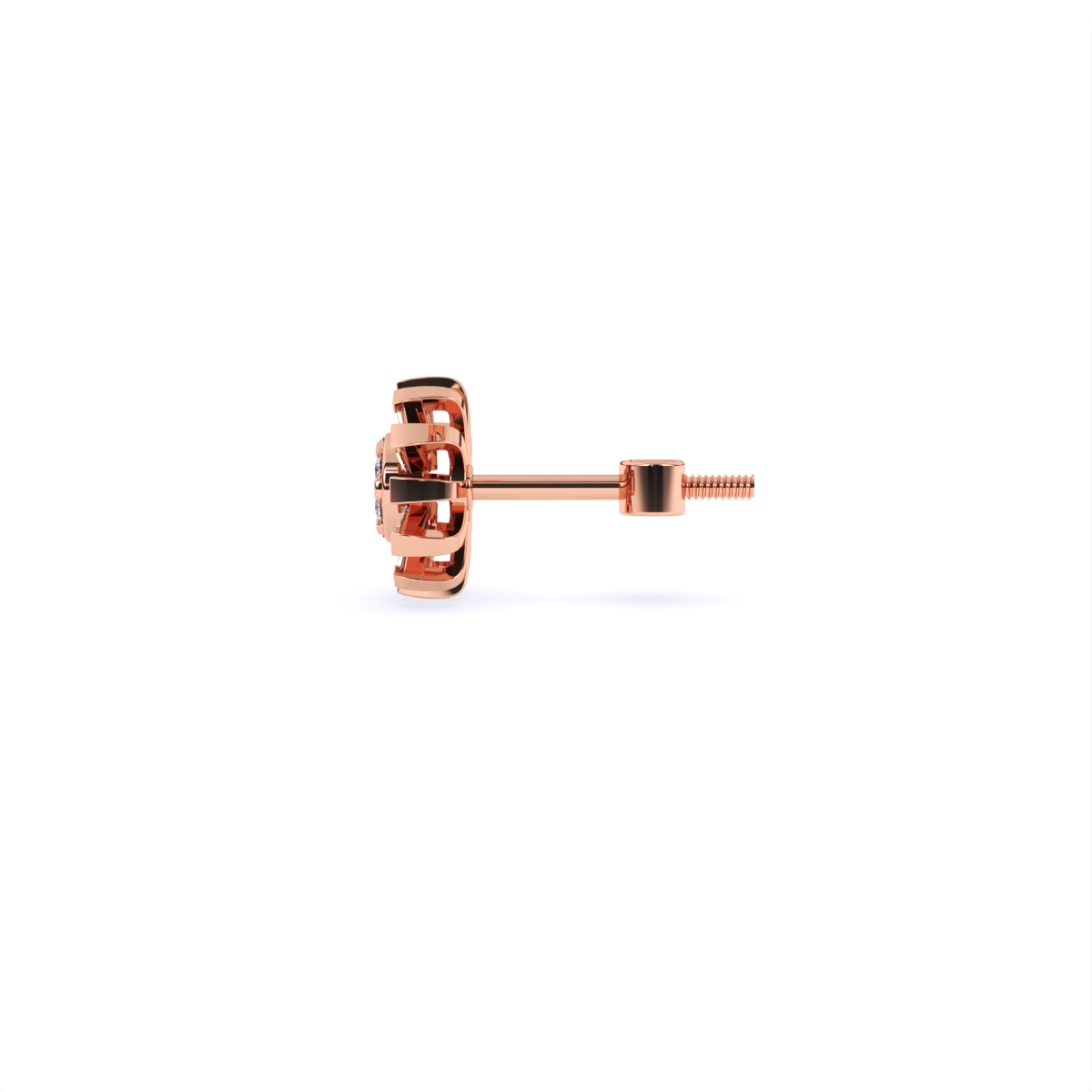 Baguette Flower Style Lab Grown Diamond Earrings