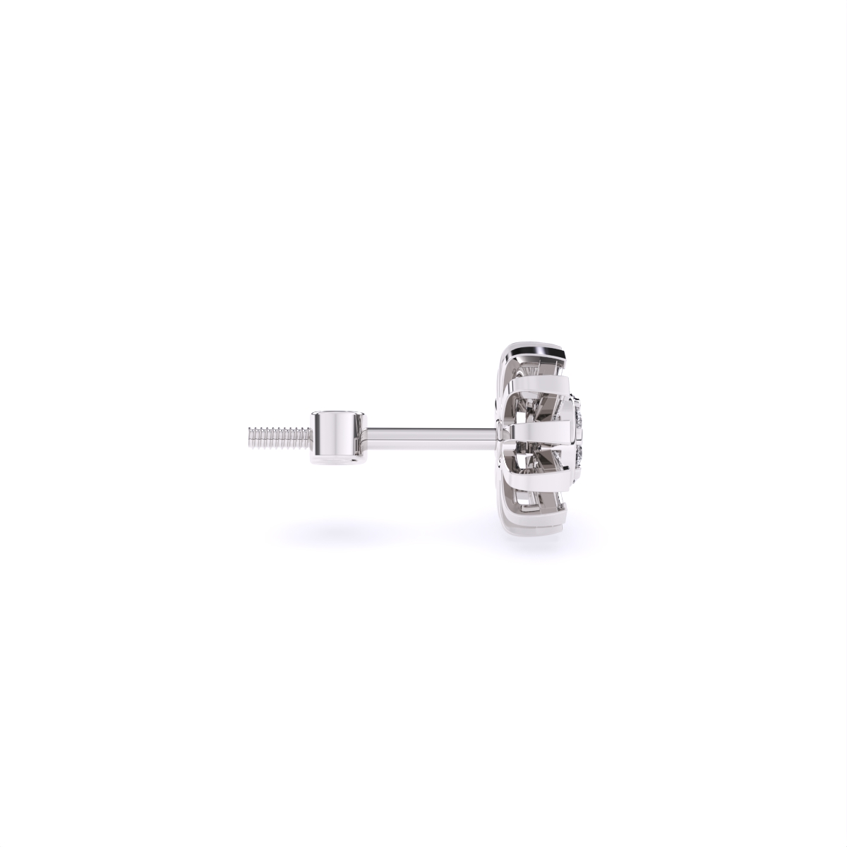 Baguette Flower Style Lab Grown Diamond Earrings