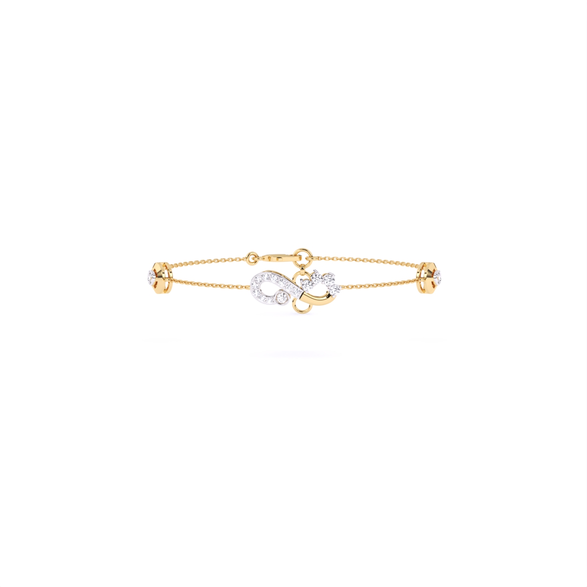 Infinity Shape Round Box Chain Bracelet