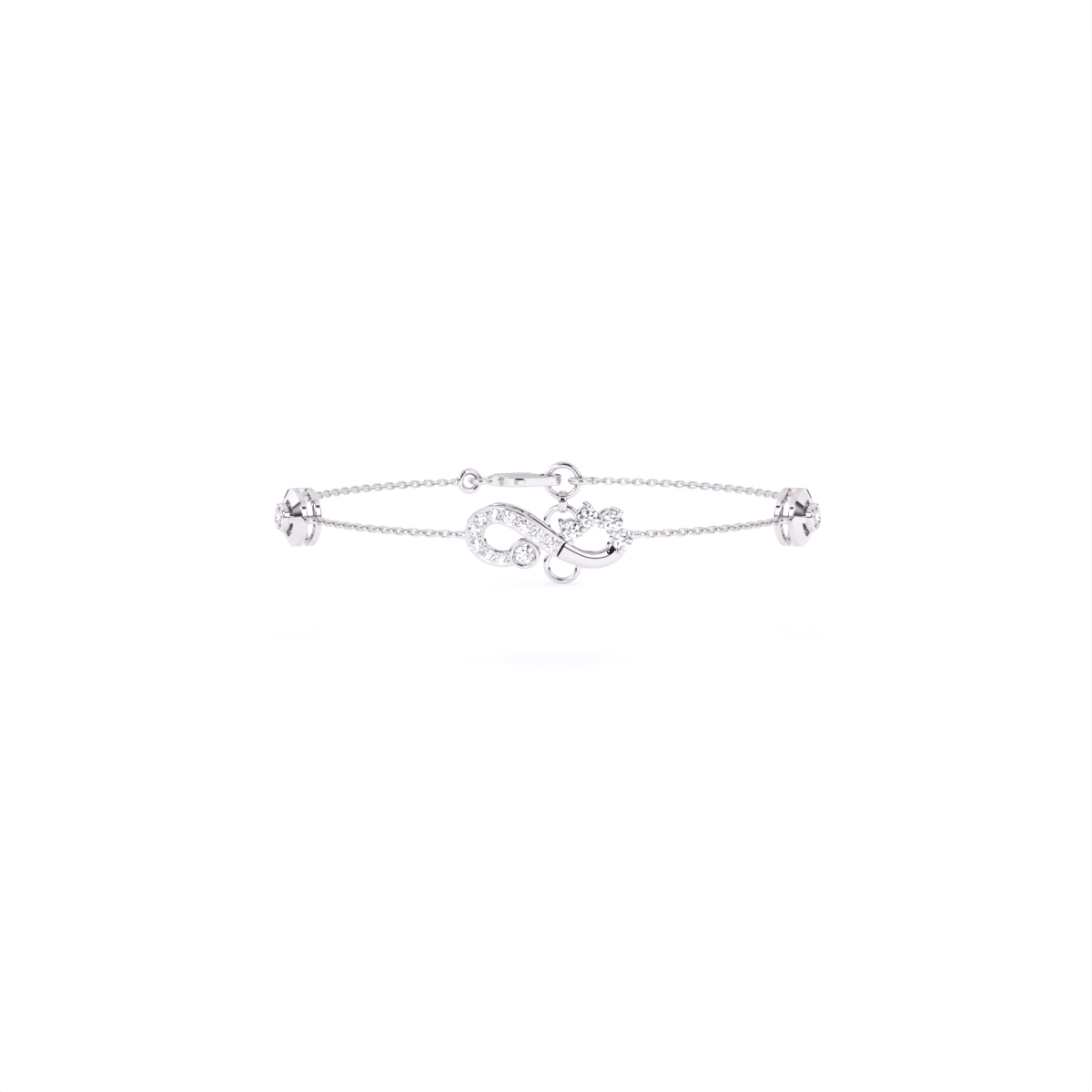 Infinity Shape Round Box Chain Bracelet