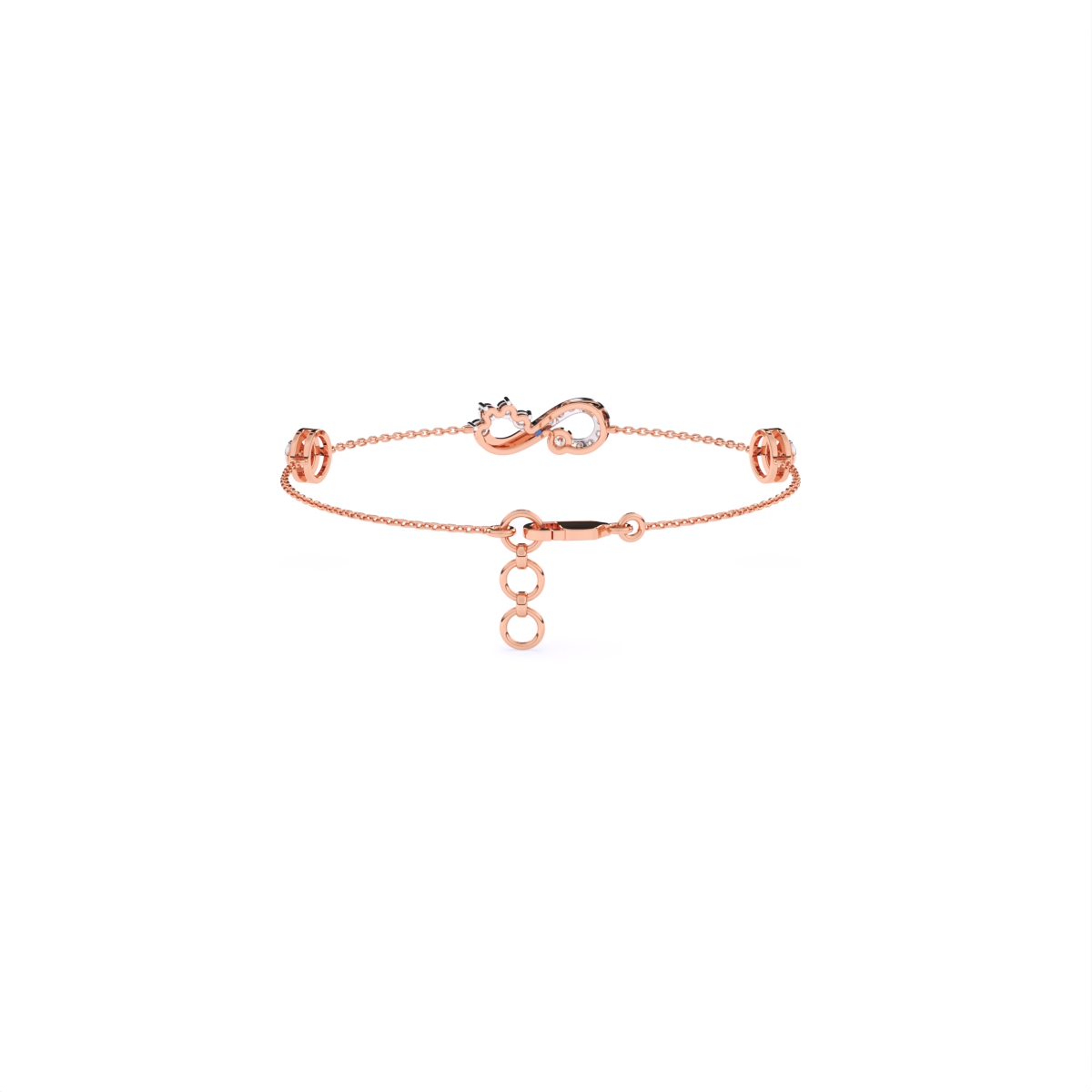 Infinity Shape Round Box Chain Bracelet