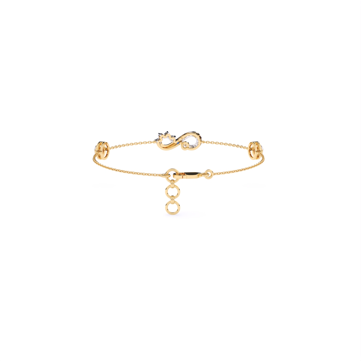 Infinity Shape Round Box Chain Bracelet
