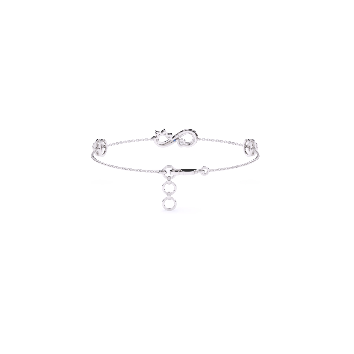Infinity Shape Round Box Chain Bracelet