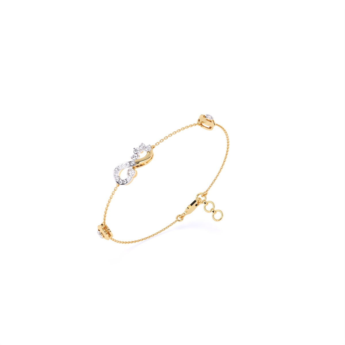 Infinity Shape Round Box Chain Bracelet