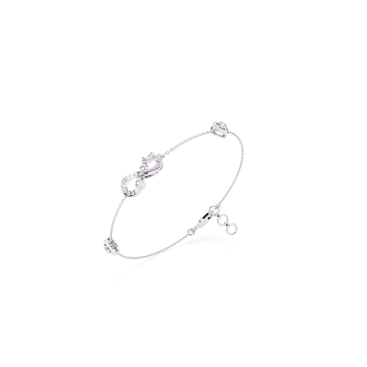 Infinity Shape Round Box Chain Bracelet