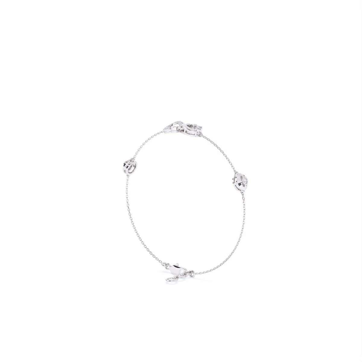 Infinity Shape Round Box Chain Bracelet