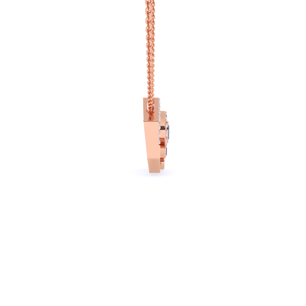 Hexagon Style Lab Diamond Necklace