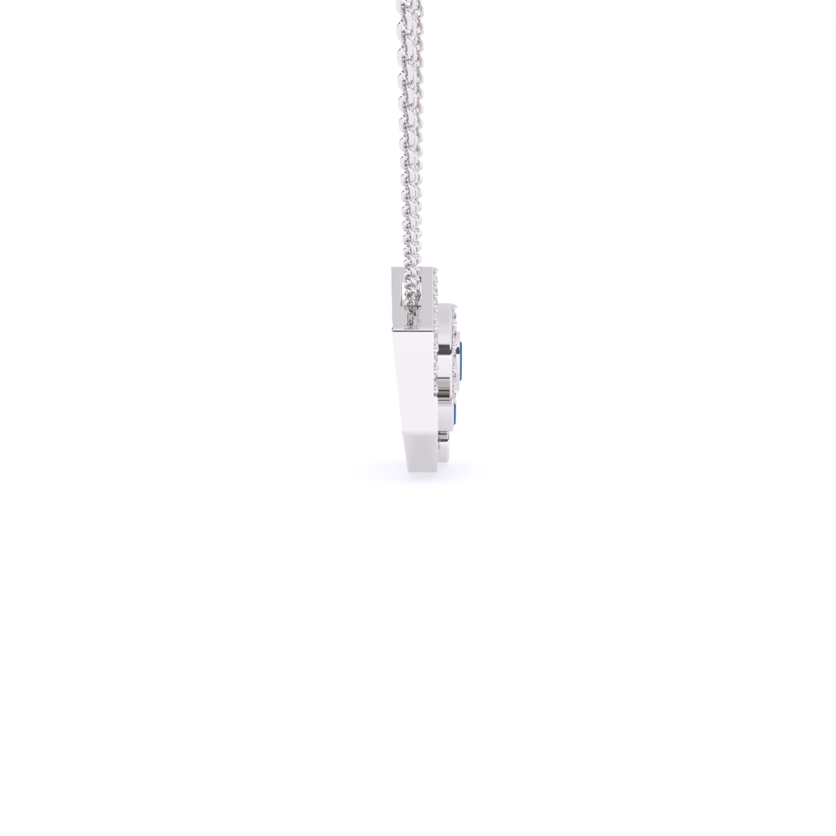 Hexagon Style Lab Diamond Necklace