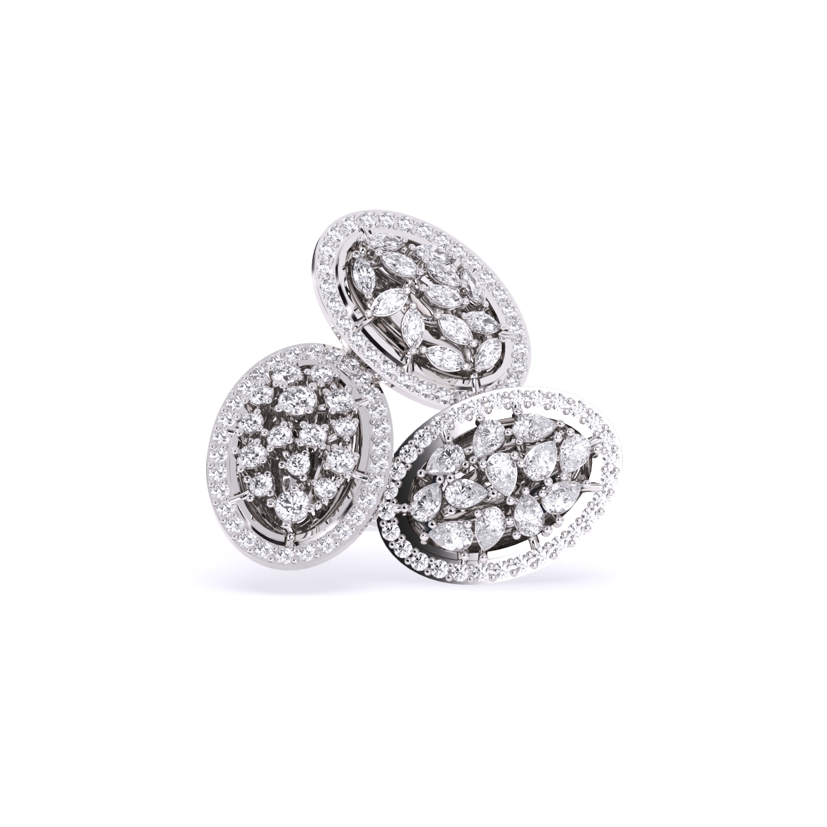 Oval Style Art Deco Cocktail Ring