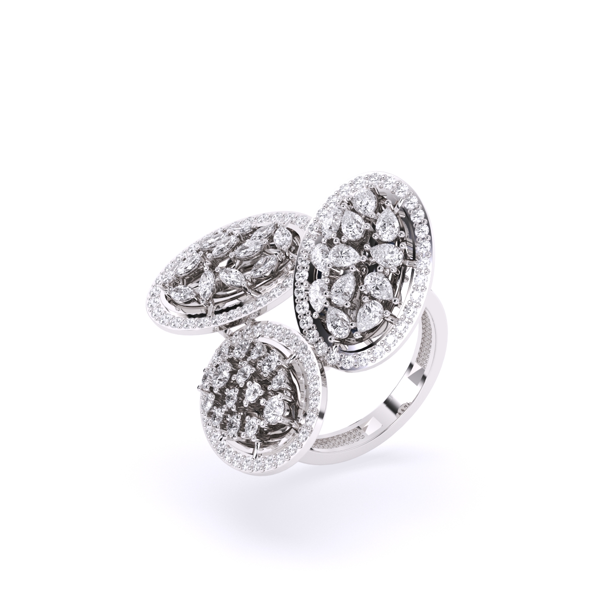 Oval Style Art Deco Cocktail Ring