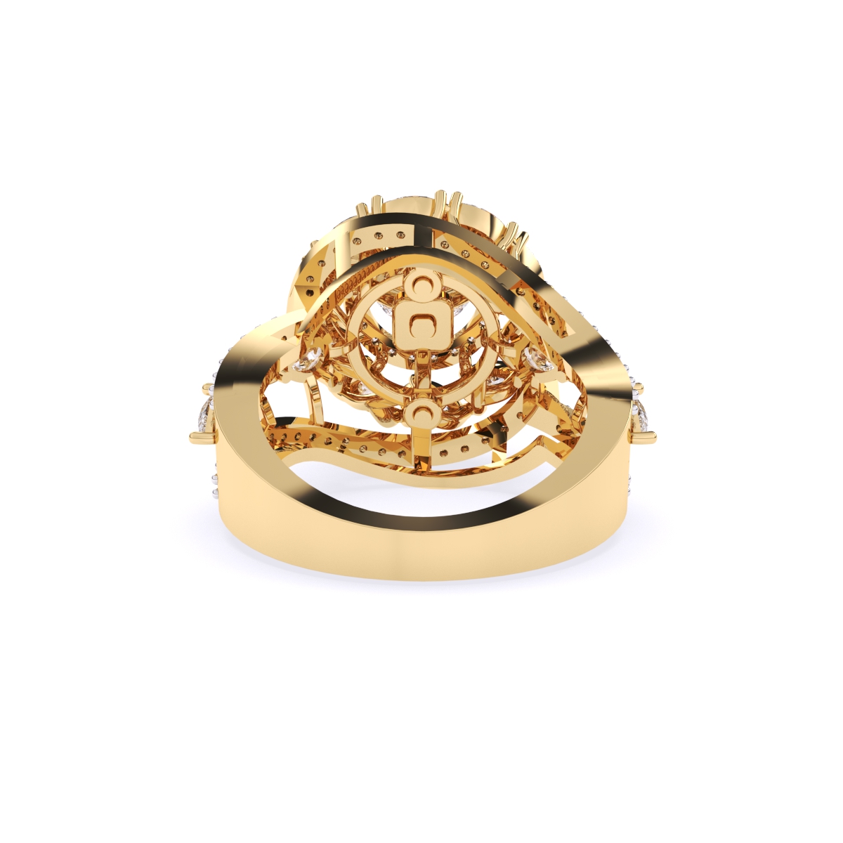 Round By pass Art deco style Ring