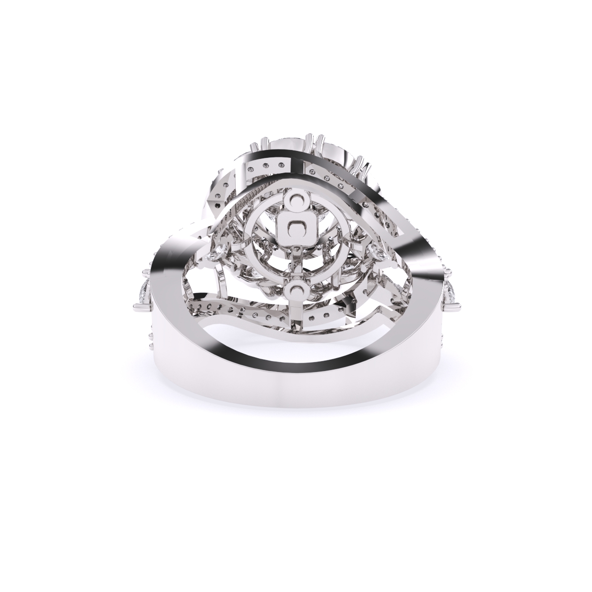 Round By pass Art deco style Ring