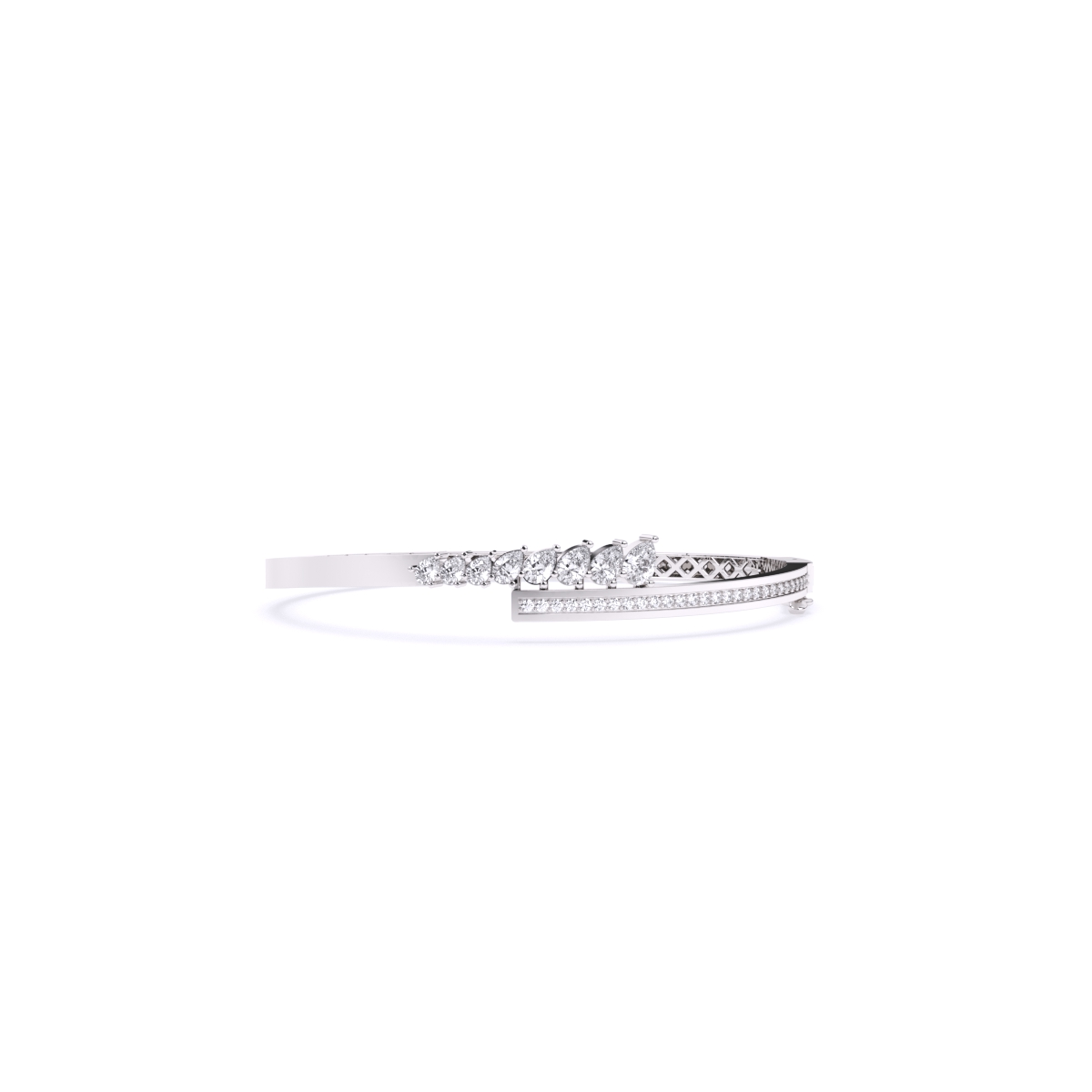 Pear Lab Grown Diamond Kada Bracelet