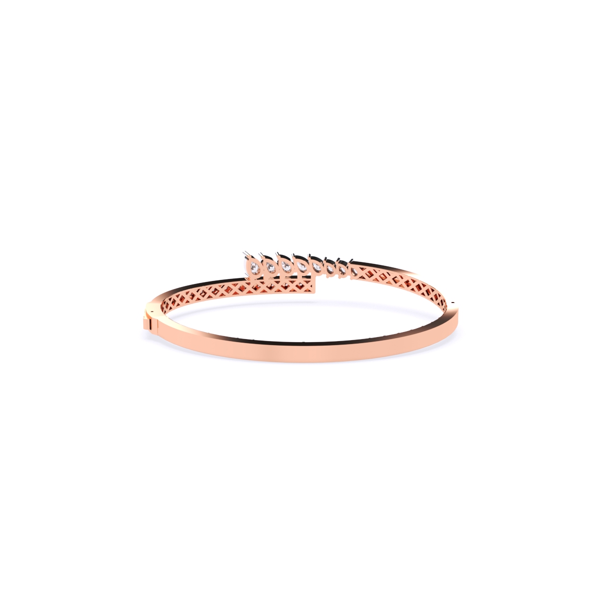 Pear Lab Grown Diamond Kada Bracelet