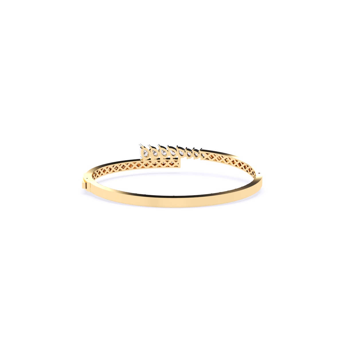 Pear Lab Grown Diamond Kada Bracelet