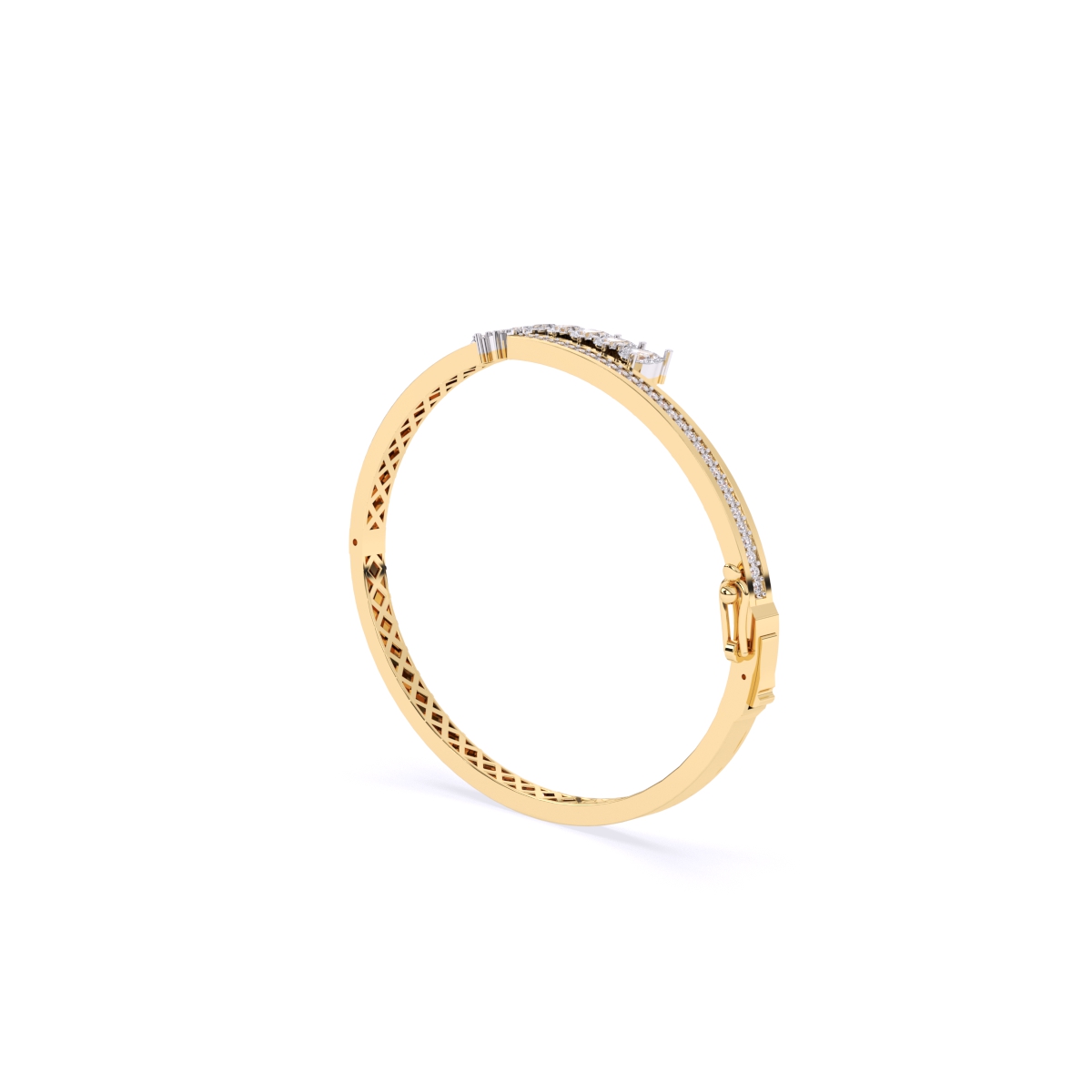 Pear Lab Grown Diamond Kada Bracelet