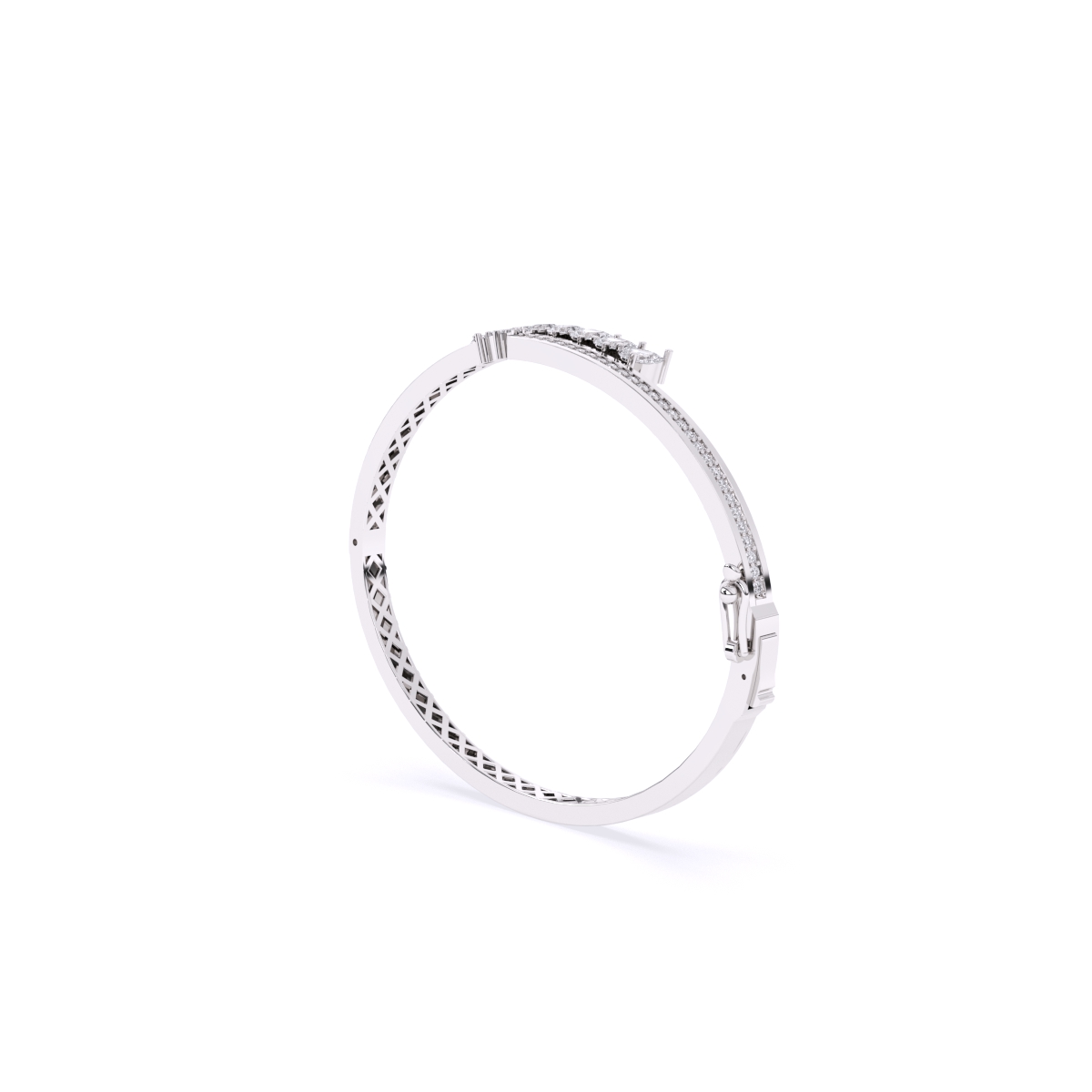 Pear Lab Grown Diamond Kada Bracelet