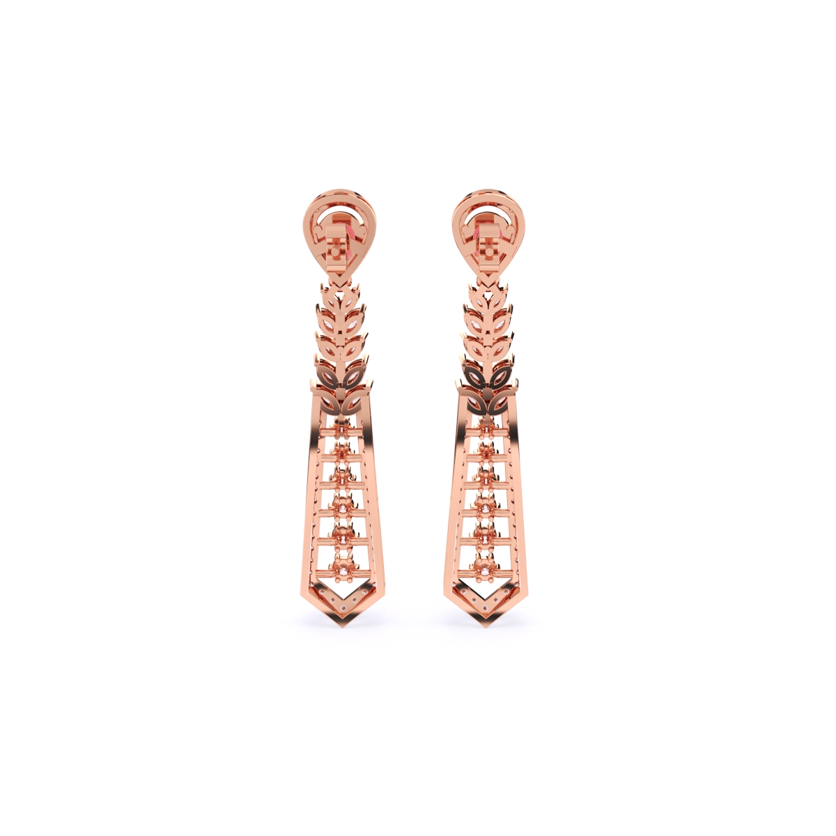 Pear Ruby Style Tear Drop Earrings