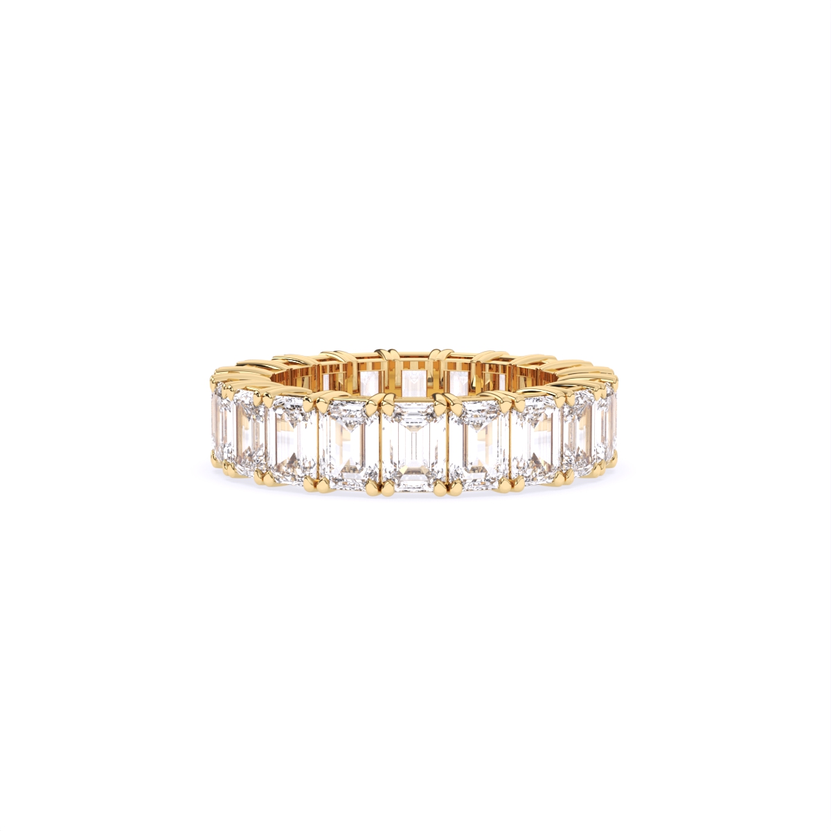 Emerald Full Eternity Lab Diamond Wedding Band
