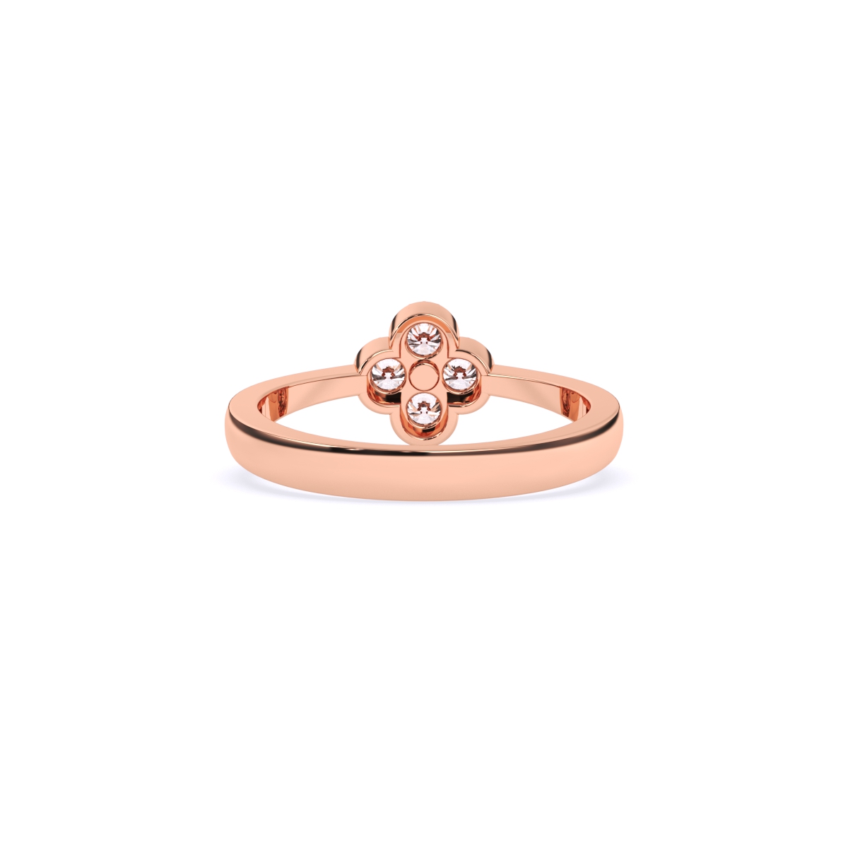 Floral Lab Diamond Ring in Gold