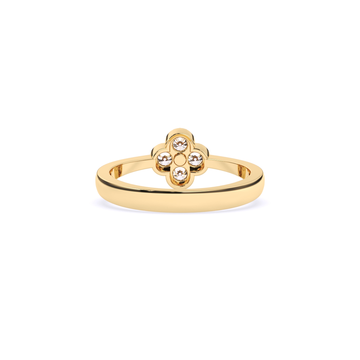 Floral Lab Diamond Ring in Gold