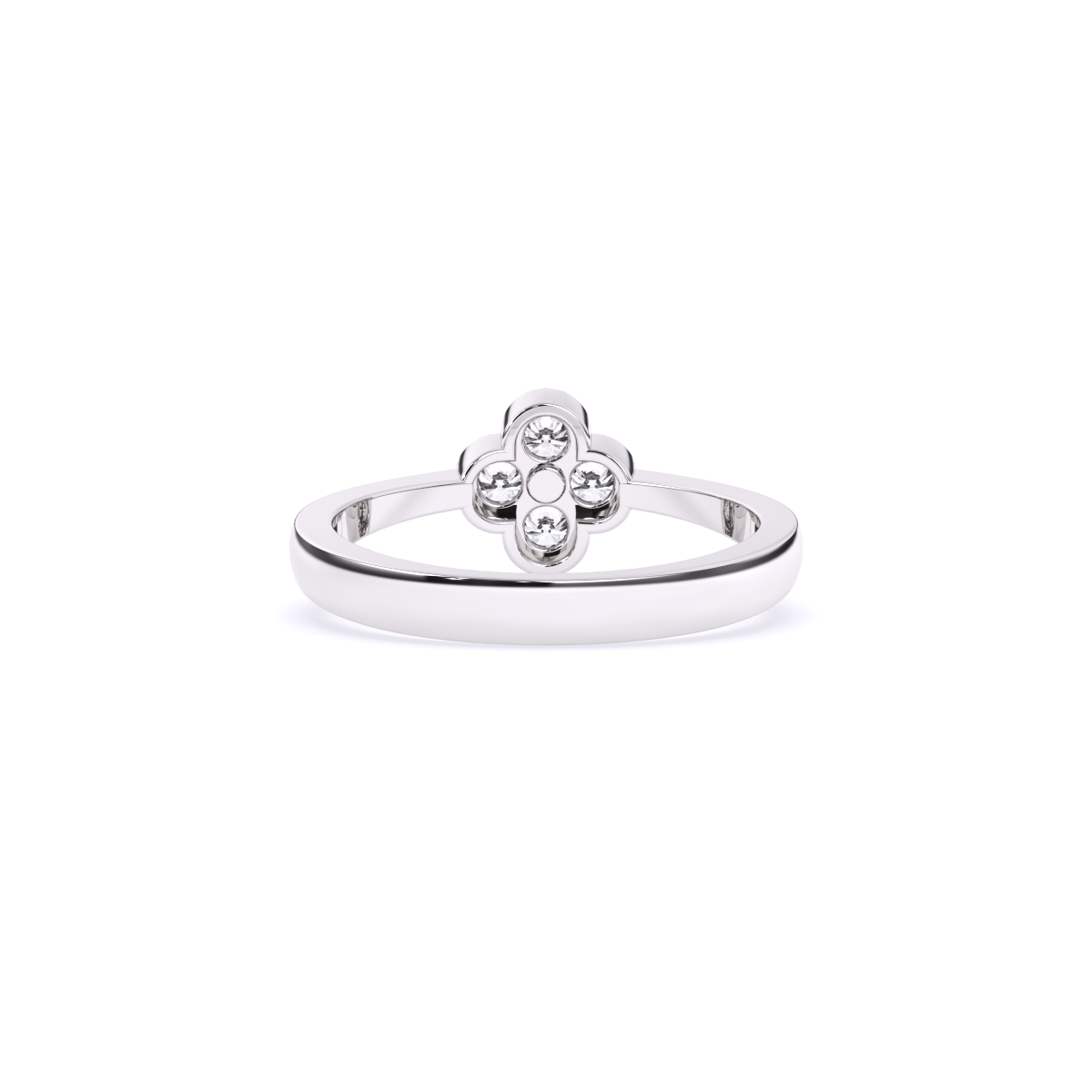 Floral Lab Diamond Ring in Gold