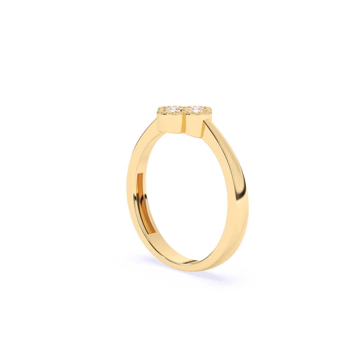 Floral Lab Diamond Ring in Gold