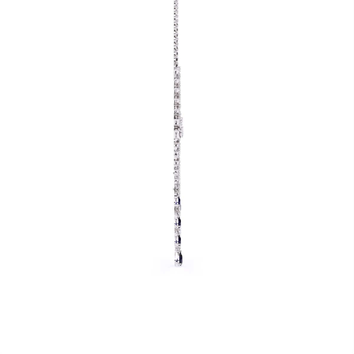 Designer Triple Layered Lab Diamond Necklace Set