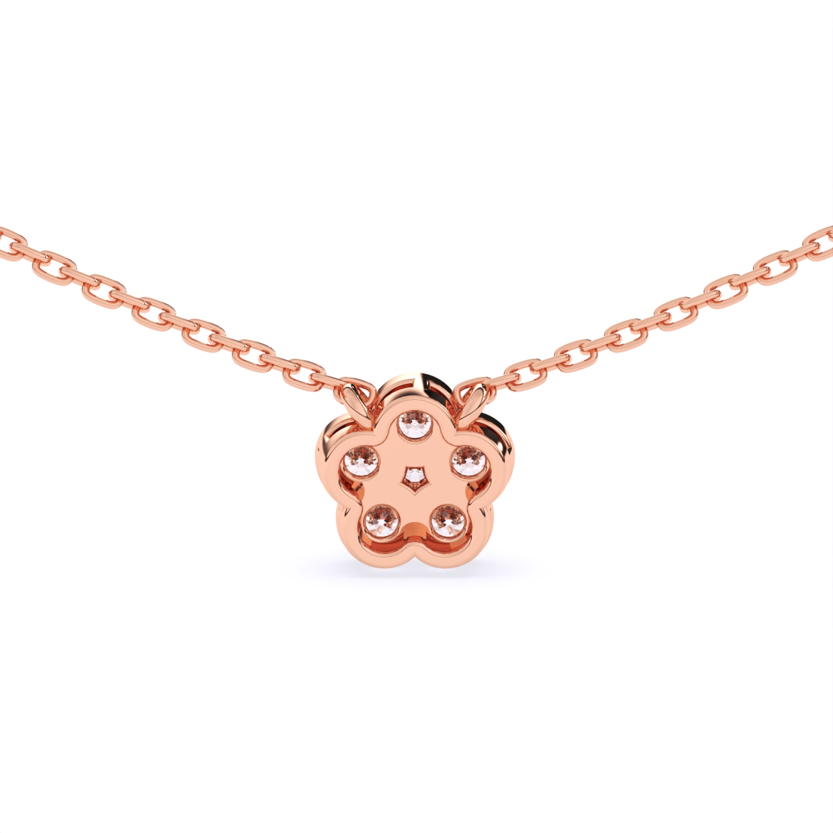 Flower Style Gold Pendant With Chain