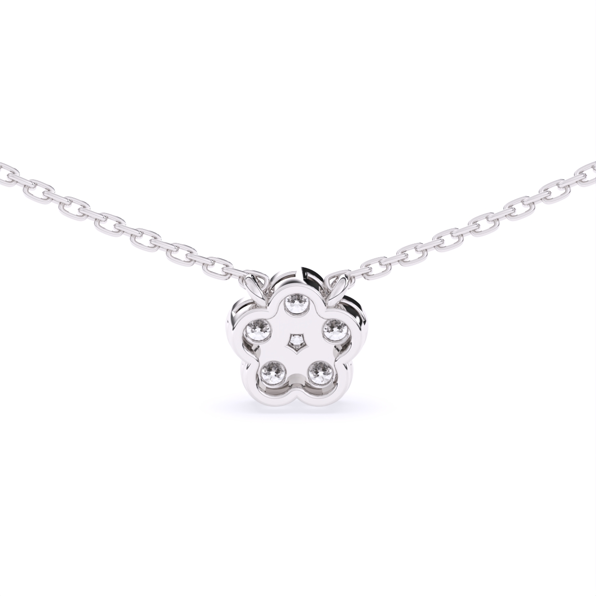 Flower Style Gold Pendant With Chain