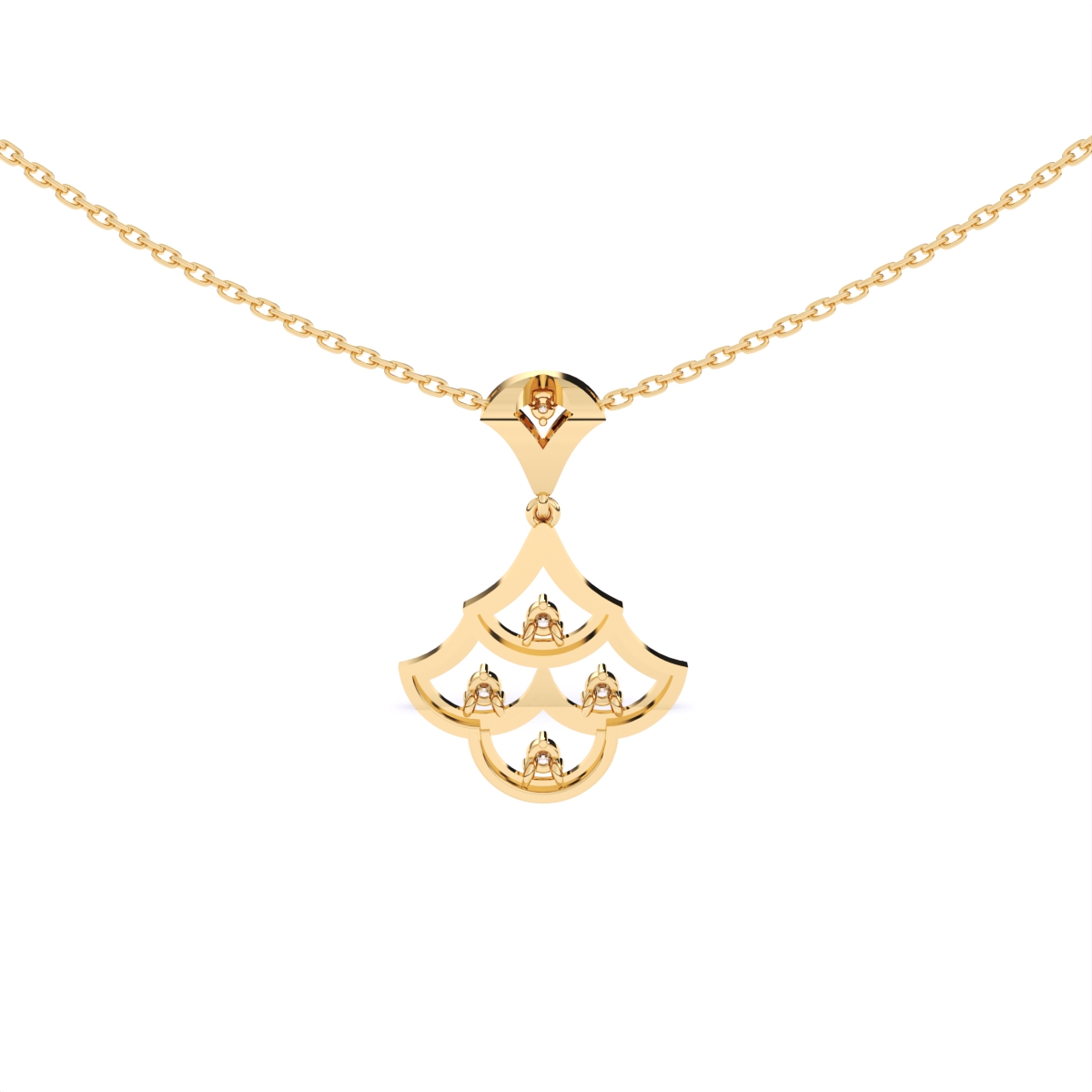Lab Grown Diamond Pendant In Gold