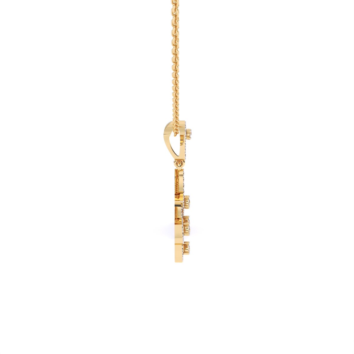 Lab Grown Diamond Pendant In Gold