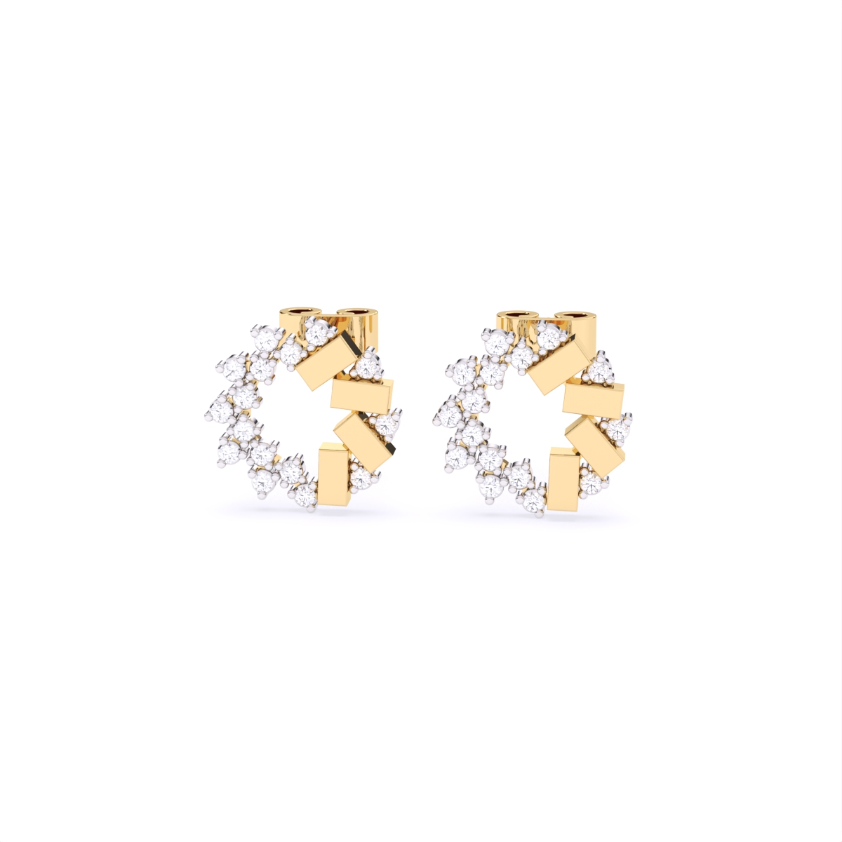 Round Cluster Lab Diamond Earrings