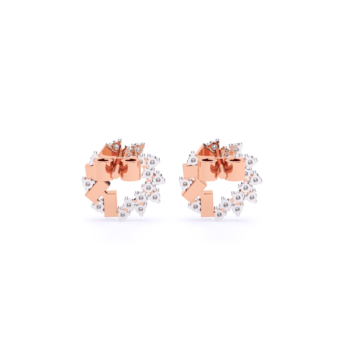 Round Cluster Lab Diamond Earrings