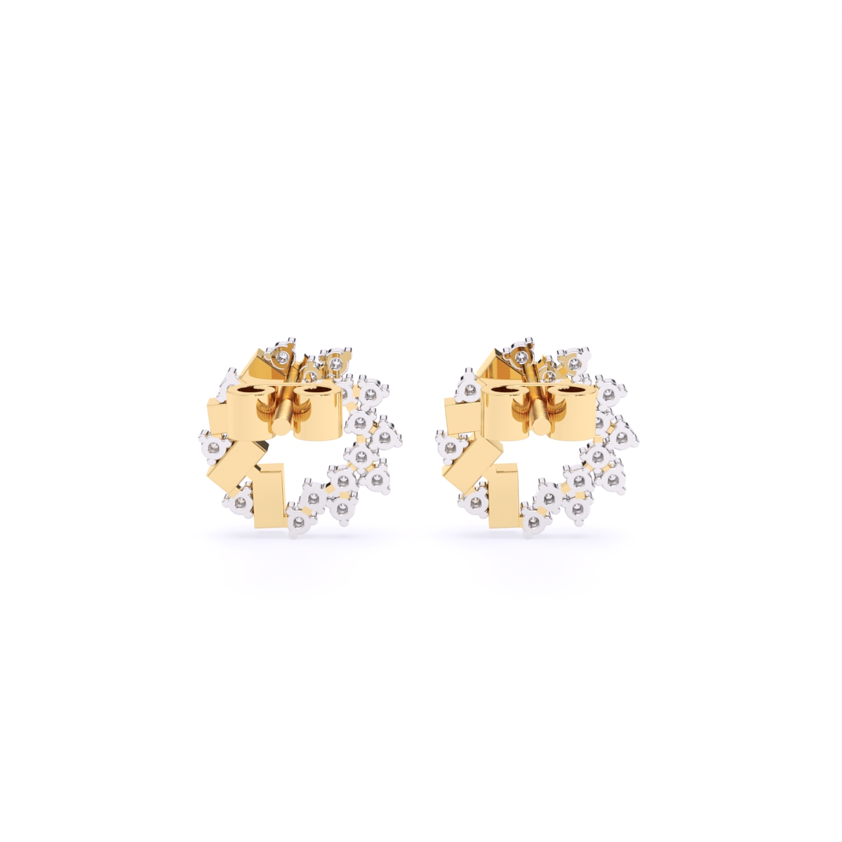 Round Cluster Lab Diamond Earrings