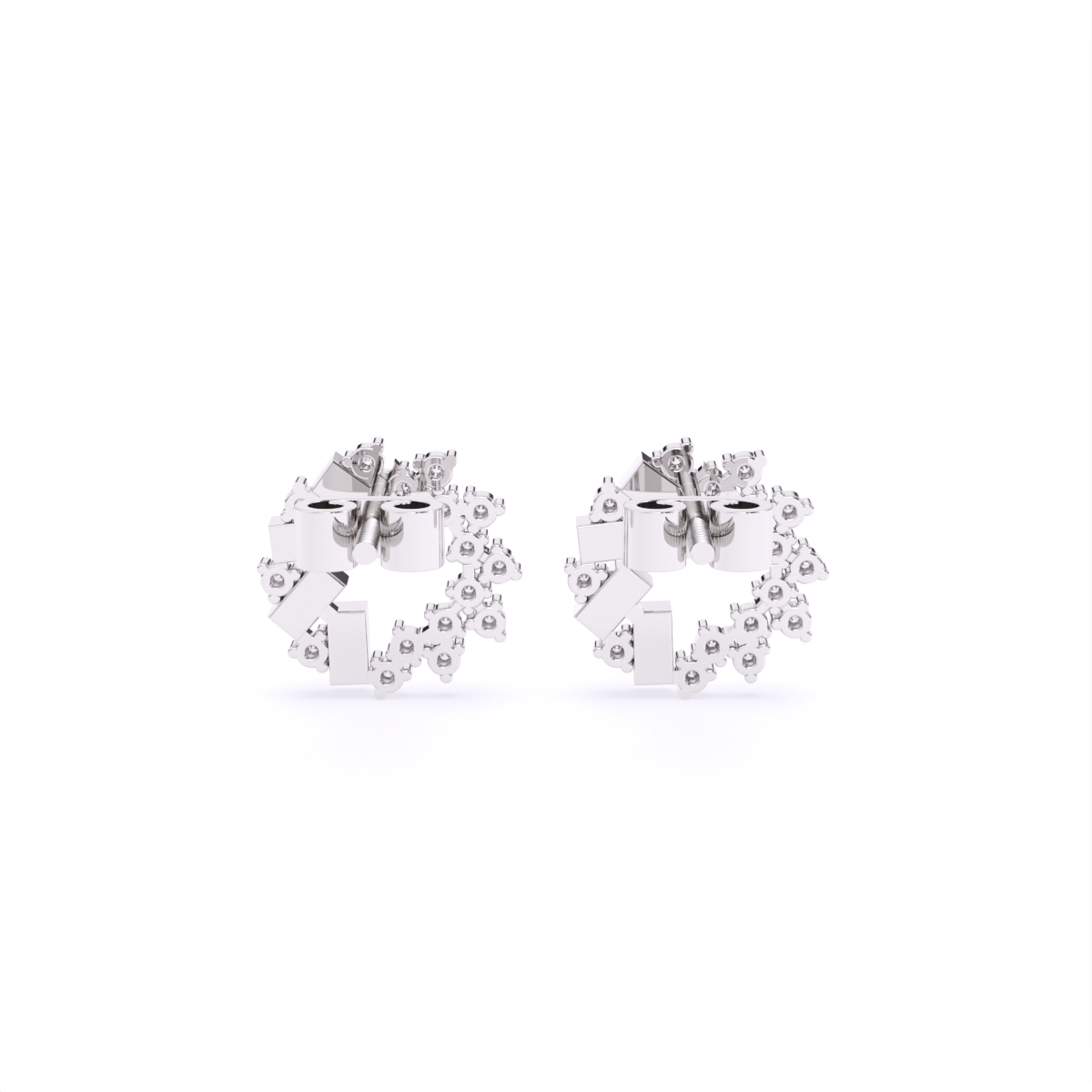 Round Cluster Lab Diamond Earrings