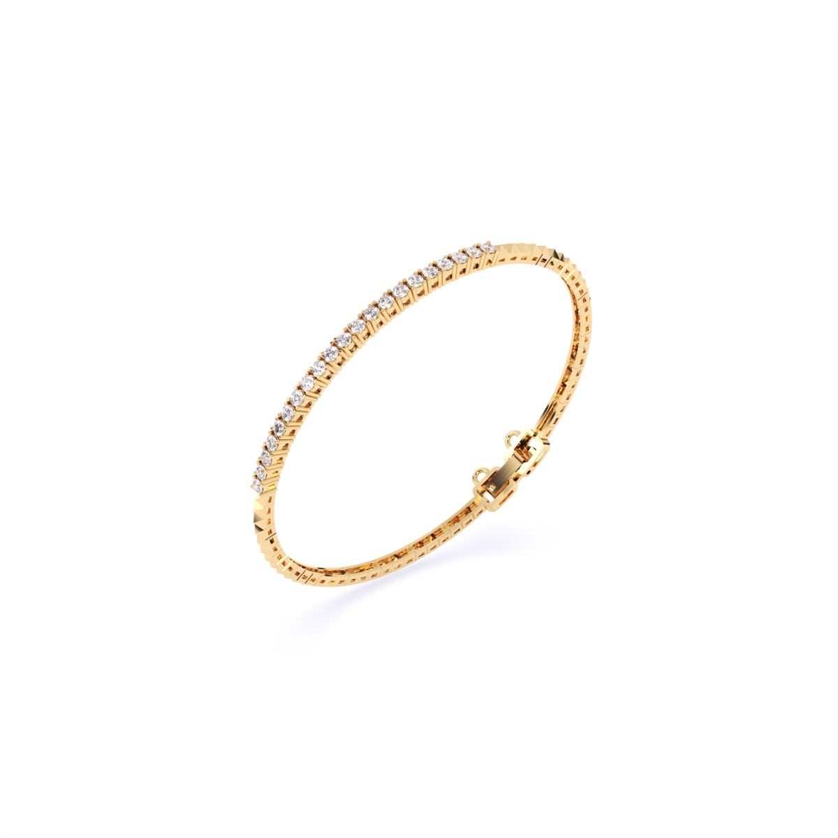 Tennis Lab Grown Diamond Gold Bracelet