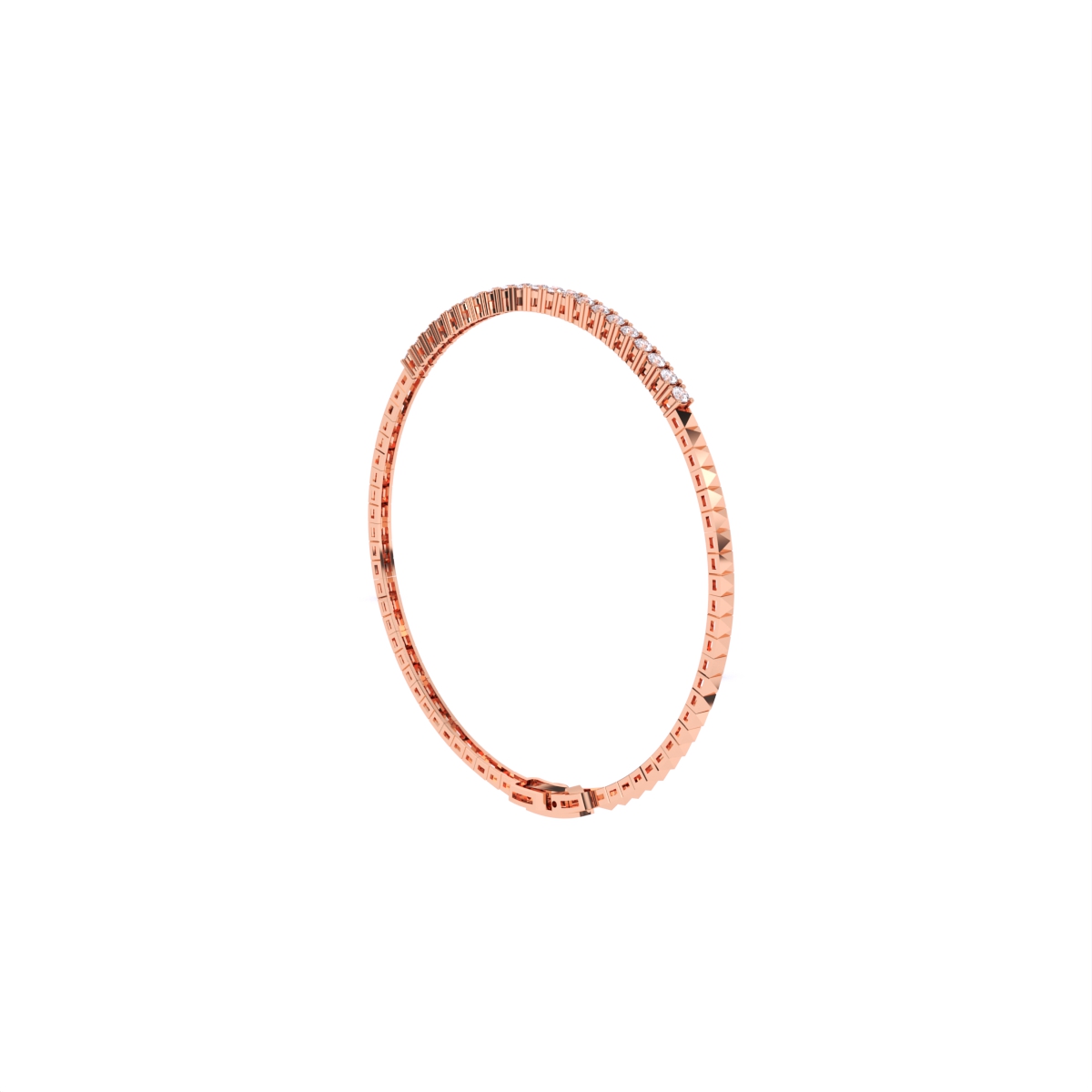 Tennis Lab Grown Diamond Gold Bracelet