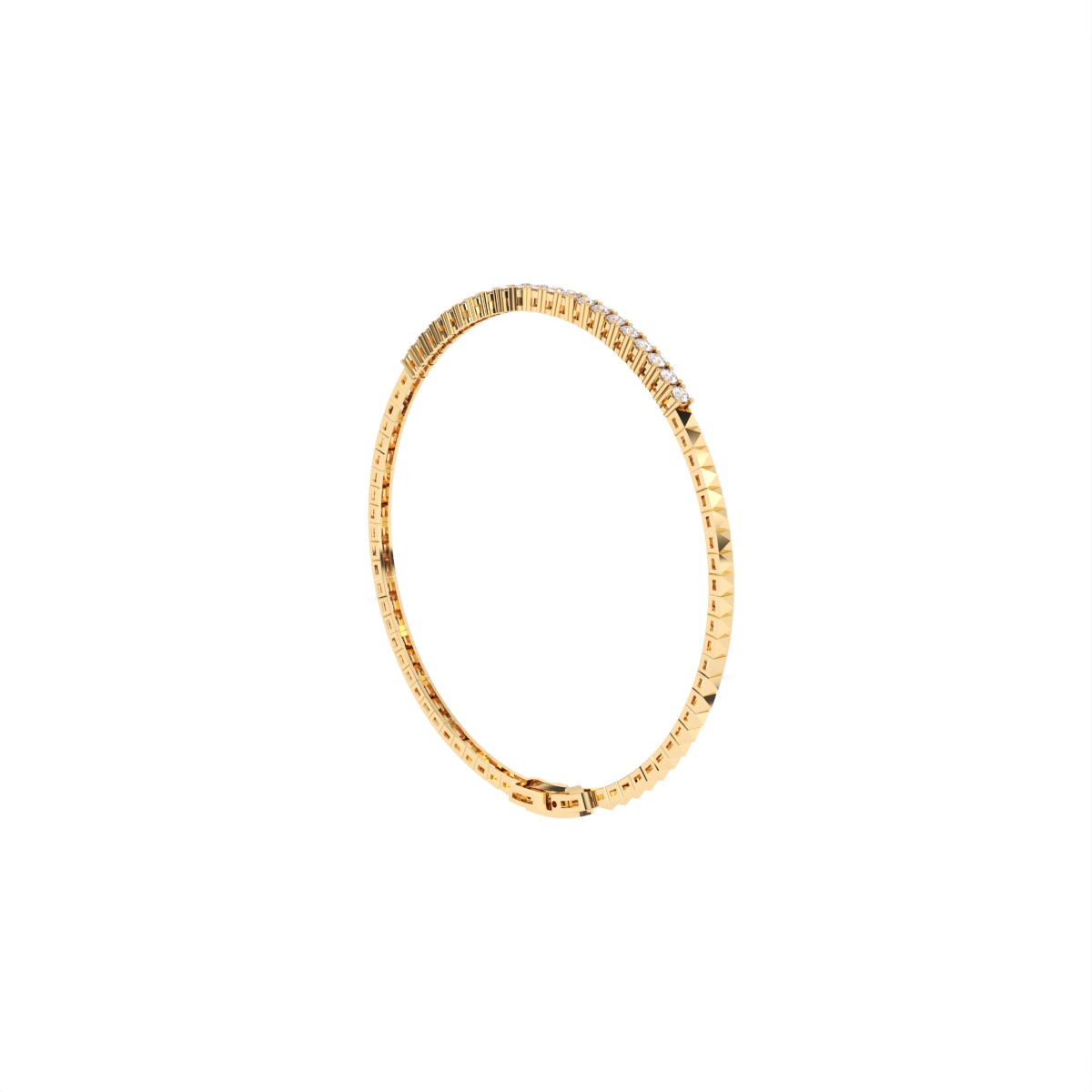 Tennis Lab Grown Diamond Gold Bracelet
