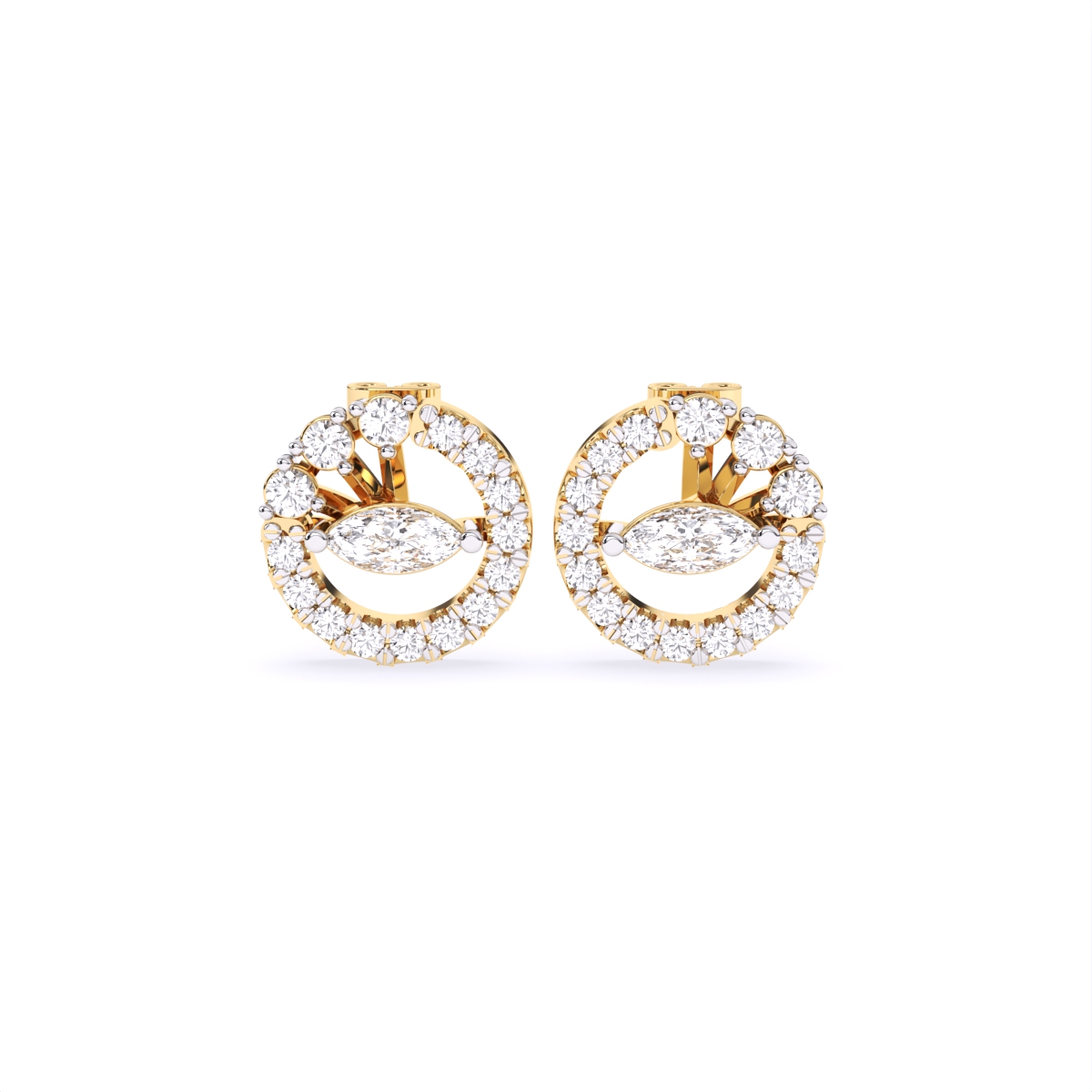 Marquise Halo Lab Grown Diamond Earrings