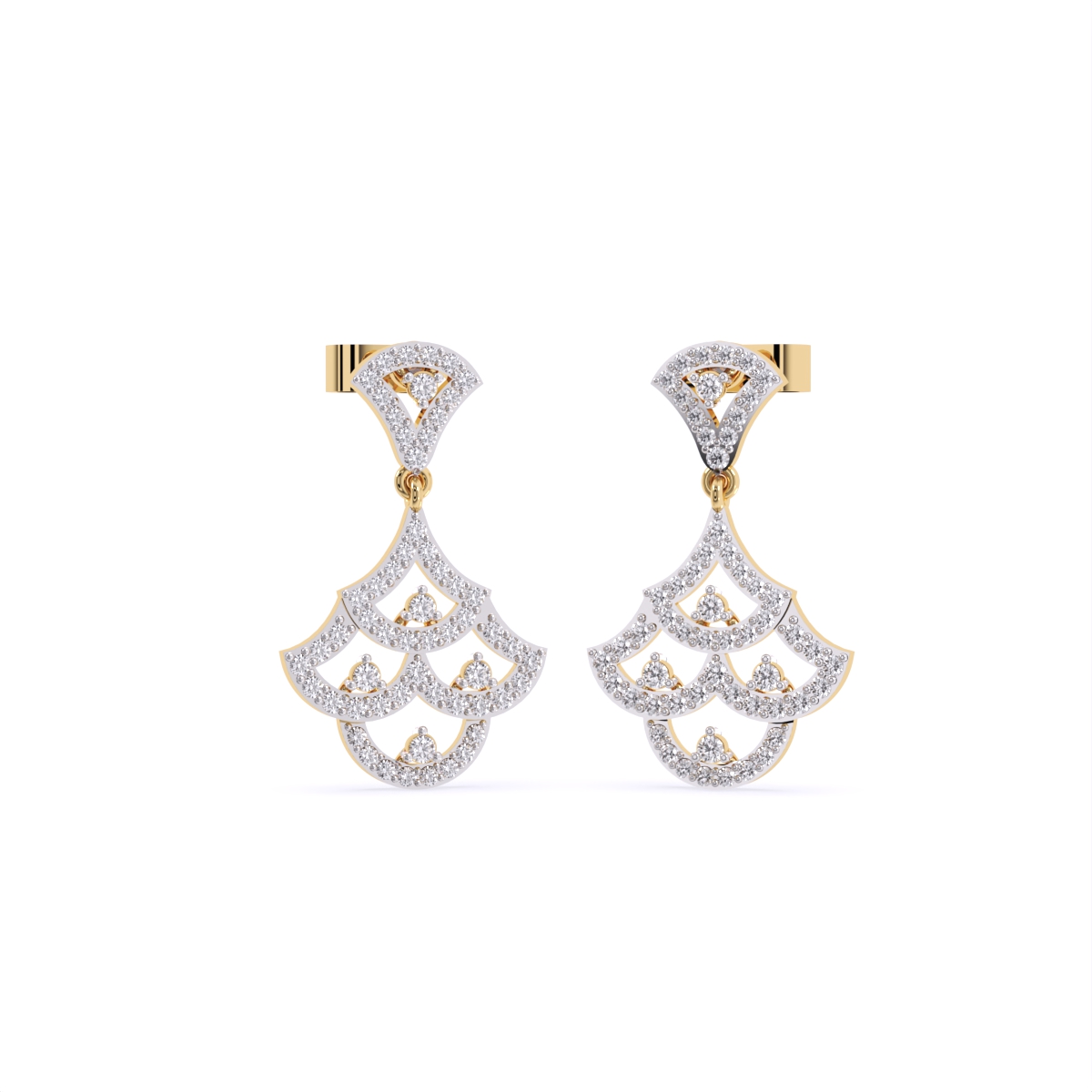 Round Lab Grown Diamond Necklace Earrings