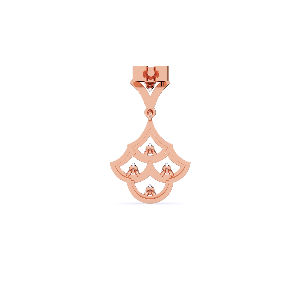 Round Lab Grown Diamond Necklace Earrings