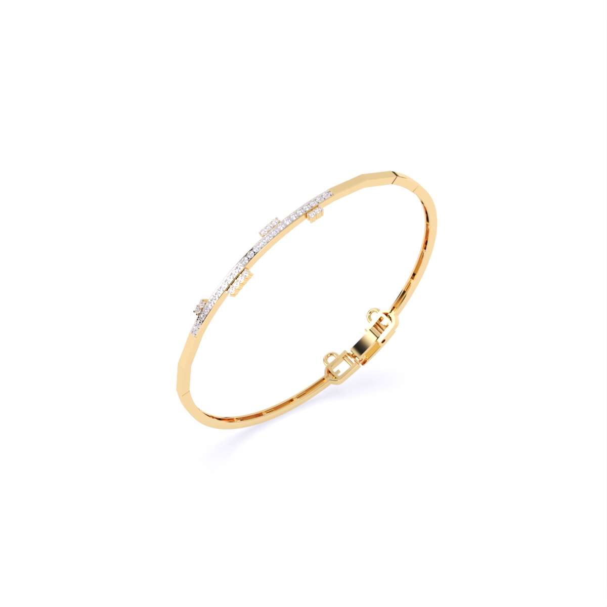 Single Line Light Weight Lab Grown Diamond Bracelet