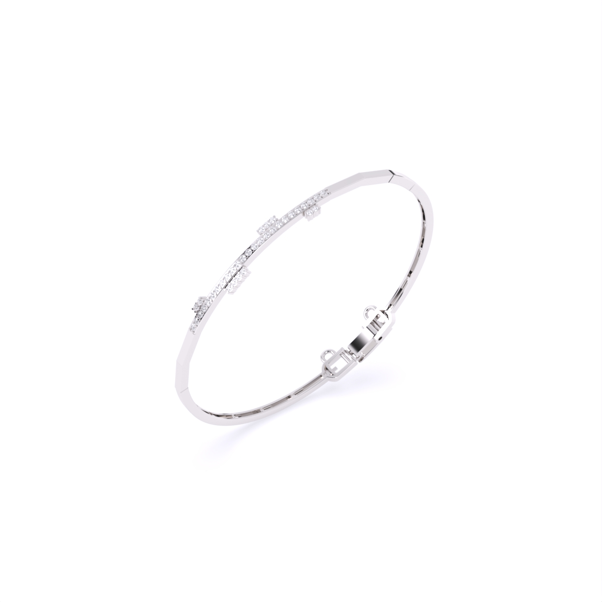 Single Line Light Weight Lab Grown Diamond Bracelet