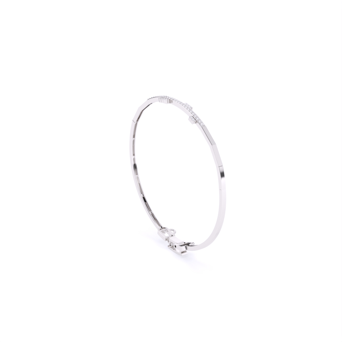 Single Line Light Weight Lab Grown Diamond Bracelet