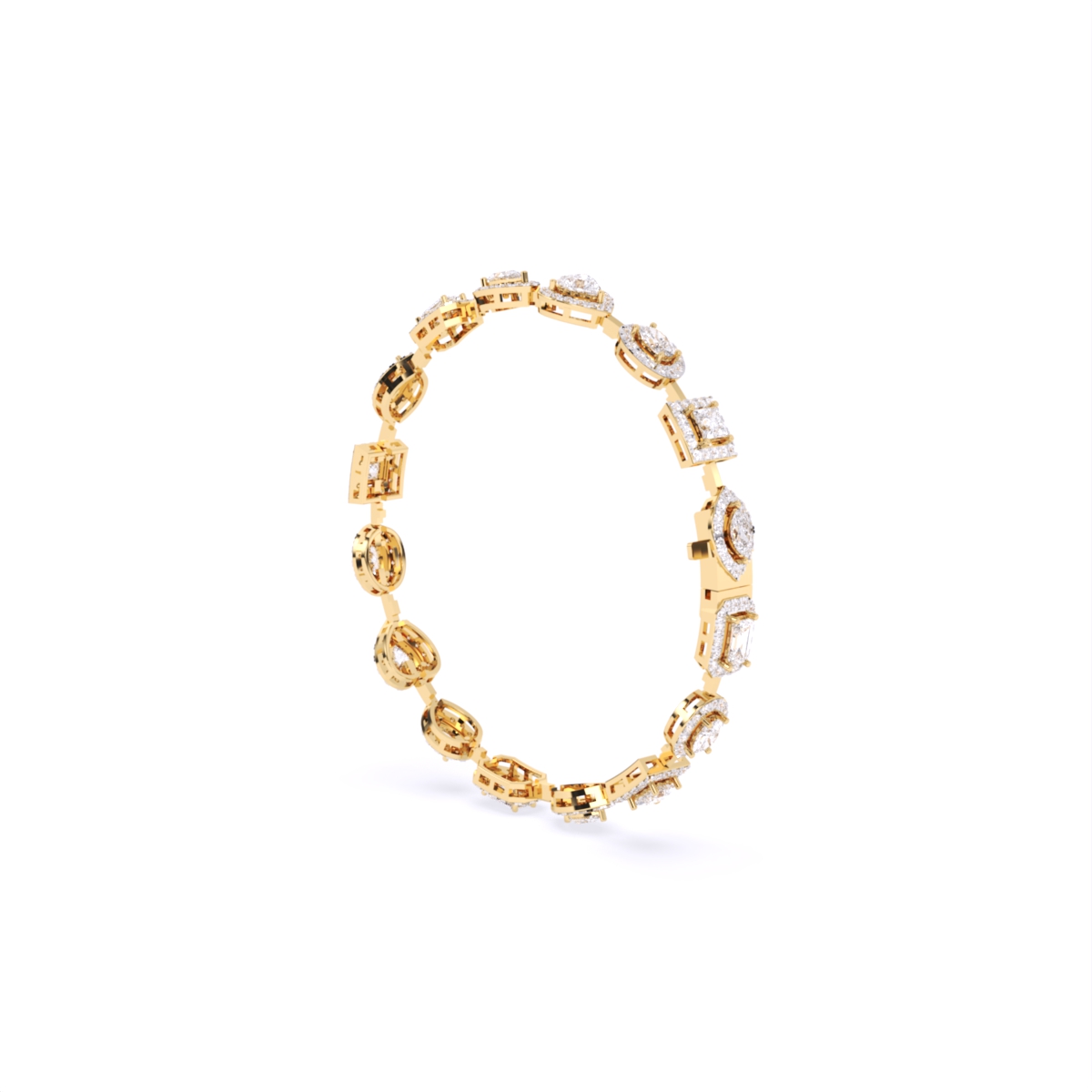 Multi Stone Lab Grown Diamond Tennis Bracelet