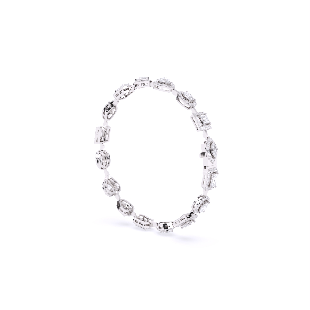 Multi Stone Lab Grown Diamond Tennis Bracelet