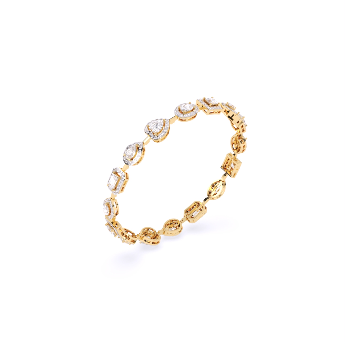 Multi Stone Lab Grown Diamond Tennis Bracelet