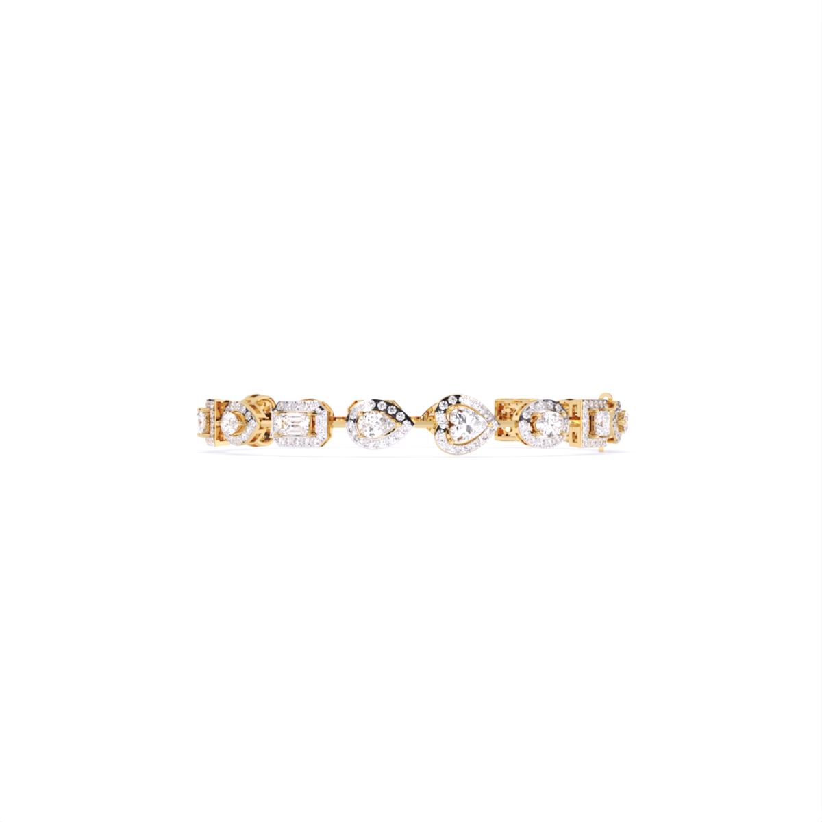 Multi Stone Lab Grown Diamond Tennis Bracelet